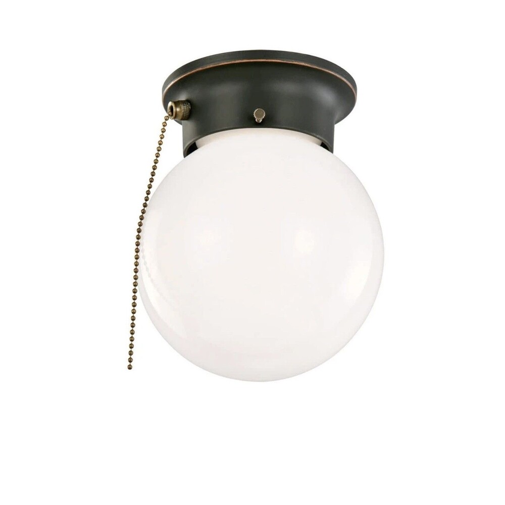 Millbridge Globe 6 Inch Diameter Indoor Ceiling Light Fixture w/ Pull Chain NIB